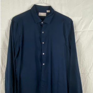Only Worn Once! Claiborne Slim Fit Navy Blue Button Down Long Sleeve Shirt for M